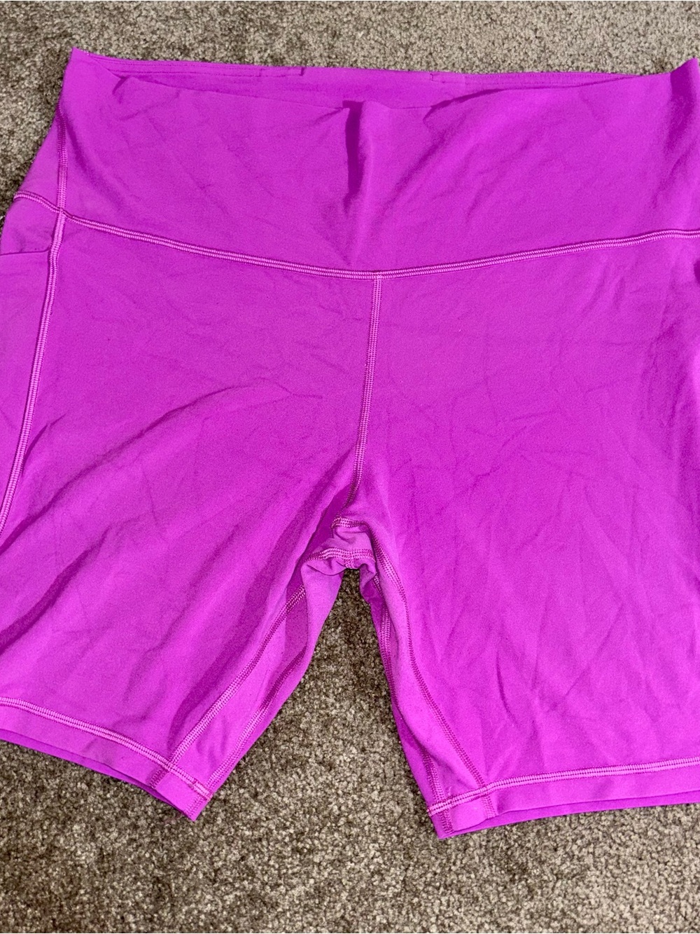 Lululemon High-Waisted Active Bike Shorts - Magenta